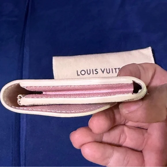 Louis Vuitton Rosalie Coin Purse Damier Azur in Rose Ballerine Pink - Picture 3 of 10